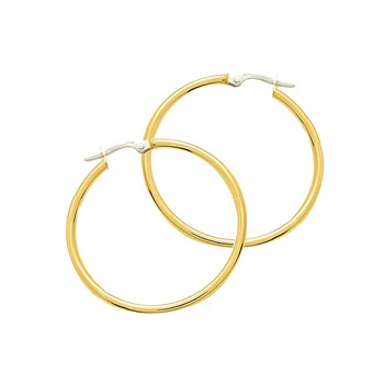 Créoles lisses Femme - Or 18 Carats - Diamètre 30mm