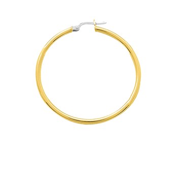 Créoles lisses Femme - Or 18 Carats - Diamètre 35mm