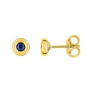 Boucles d'oreilles Femme - saphir - Or 18 Carats