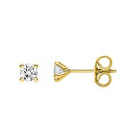 Boucles d'oreilles Femme - Or 18 Carats - Diamant 0,16 Carats