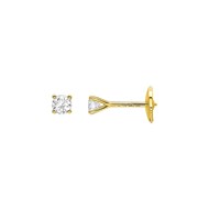 Boucles d'oreilles Femme - Or 18 Carats - Diamant 0,28 Carats