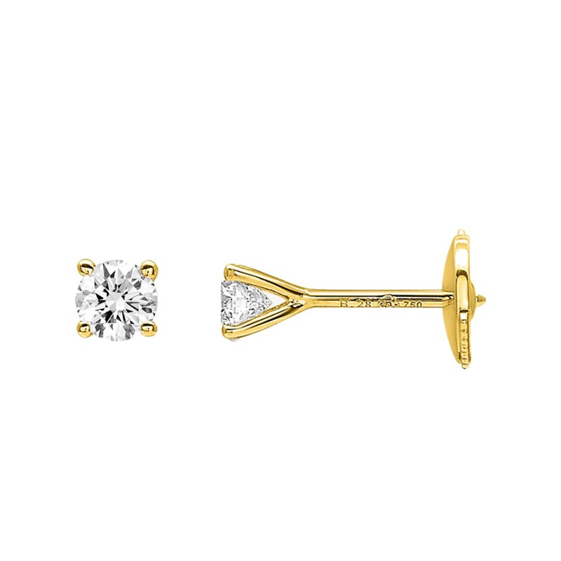 Boucles d'oreilles Femme - Or 18 Carats - Diamant 0,28 Carats