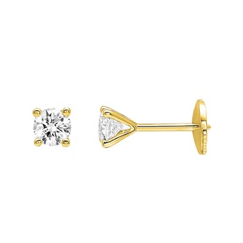 Boucles d'oreilles Femme - Or 18 Carats - Diamant 0,36 Carats
