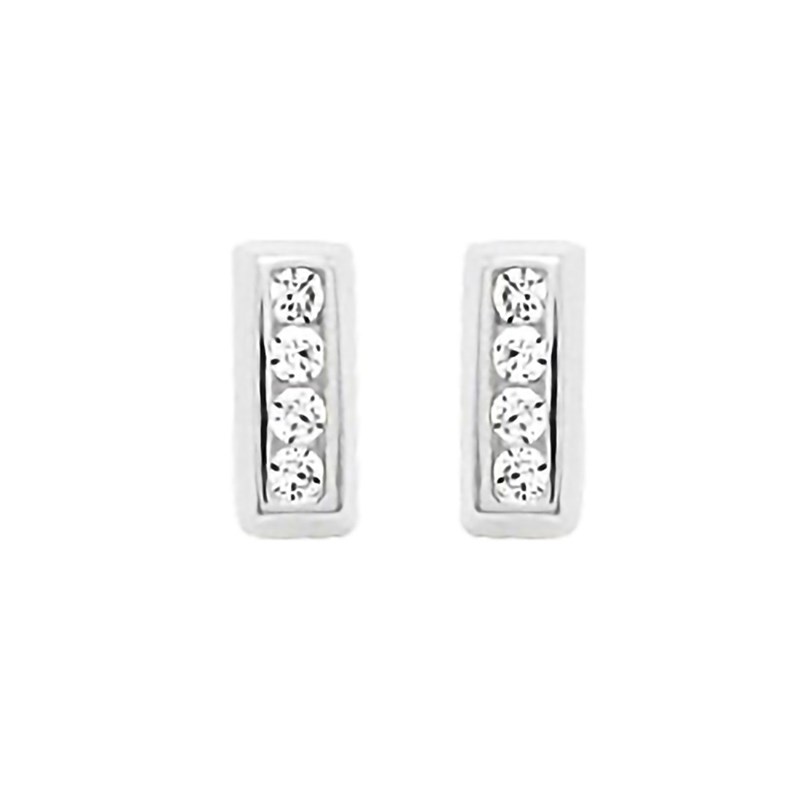 Boucles d'oreilles Femme - Oxyde de zirconium - Or 18 Carats