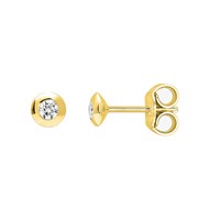 Boucles d'oreilles Femme - Or 18 Carats - Diamant 0,12 Carats