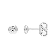 Boucles d'oreilles Femme - Or 18 Carats - Diamant 0,122 Carats