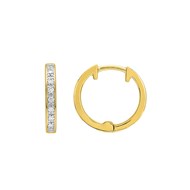 Créoles Femme - Or 18 Carats - Diamant 0,07 Carats