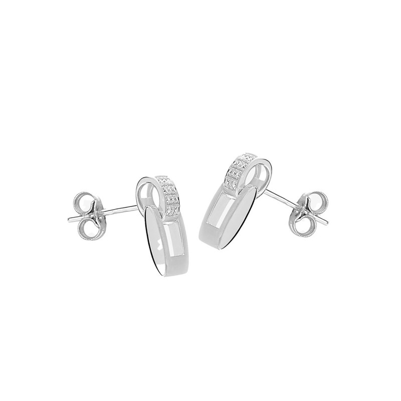 Boucles d'oreilles Femme - Oxyde de zirconium - Or 18 Carats - vue 2