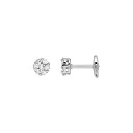 Boucles d'oreilles Femme - Or 18 Carats - Diamant 0,25 Carats