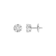 Boucles d'oreilles Femme - Or 18 Carats - Diamant 0,5 Carats