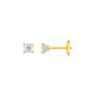 Boucles d'oreilles Femme - Or 18 Carats - Diamant 0,5 Carats