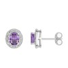 Boucles d'oreilles Femme - Oxyde de zirconium Améthyste - Or 18 Carats - vue V1