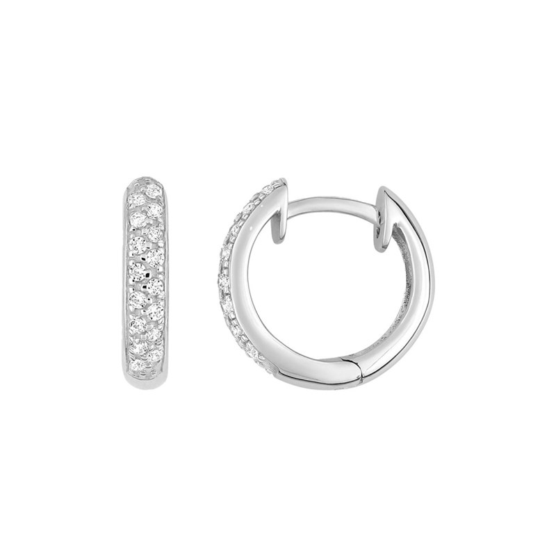 Créoles Femme - Or 18 Carats - Diamant 0,19 Carats