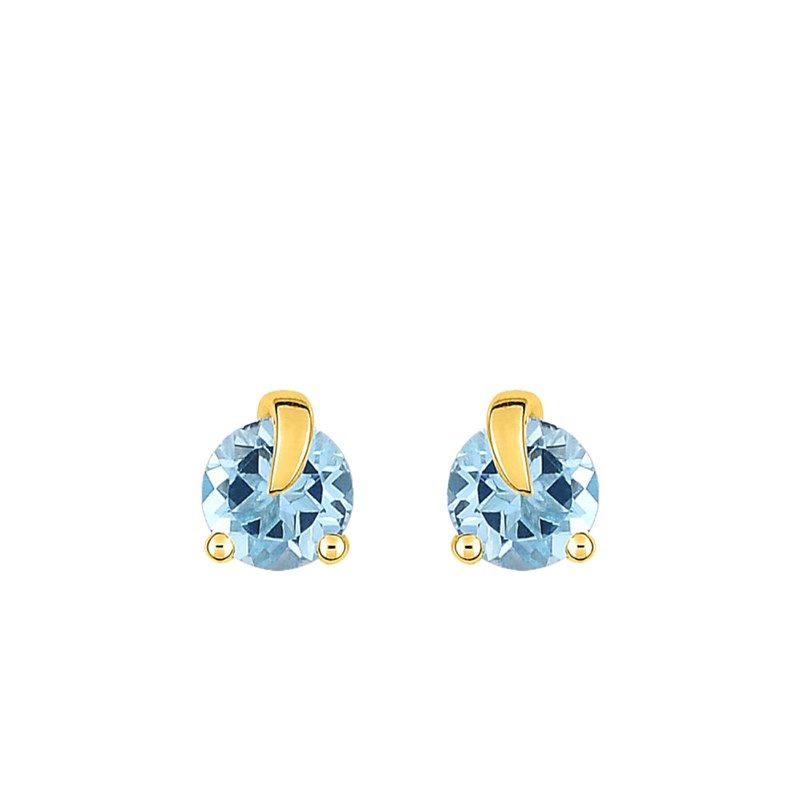 Boucles d'oreilles femme - topaze - Or 18 Carats