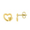 Boucles d'oreilles Enfant - Or 18 Carats - Coeur - vue V1