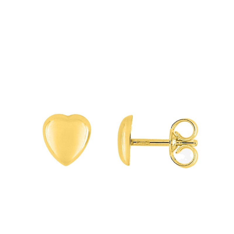 Boucles d'oreilles Enfant - Or 18 Carats - Coeur