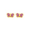 Boucles d'oreilles Enfant - Or 18 Carats - Papillon - vue V1
