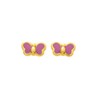 Boucles d'oreilles Enfant - Or 18 Carats - Papillon - vue V1