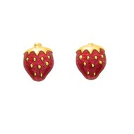 Boucles d'oreilles Enfant - Or 18 Carats - Fraise