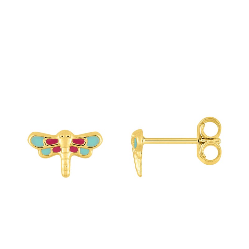 Boucles d'oreilles Enfant - Or 18 Carats - Papillon