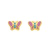 Boucles d'oreilles Enfant - Or 18 Carats - Papillon - vue V1