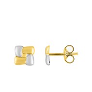 Boucles d'oreilles Femme bicolores - Or 18 Carats