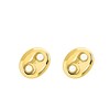 Boucles d'oreilles mixte - Or 18 Carats - Grain de café - vue V1