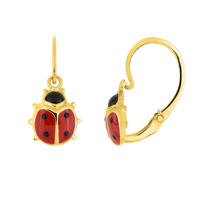 Boucles d'oreilles Enfant - Or 18 Carats - Coccinelle