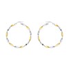 Créoles bicolores Femme - Or 18 Carats - Diamètre 35mm - vue V1