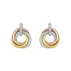 Boucles d'oreilles femme 3 ors - Oxyde de zirconium - Or 18 Carats - vue V1