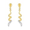 Boucles d'oreilles femme pendantes - Oxyde de zirconium - Or 18 Carats - vue V2