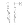 Boucles d'oreilles femme pendantes - Oxyde de zirconium - Or 18 Carats - vue V1