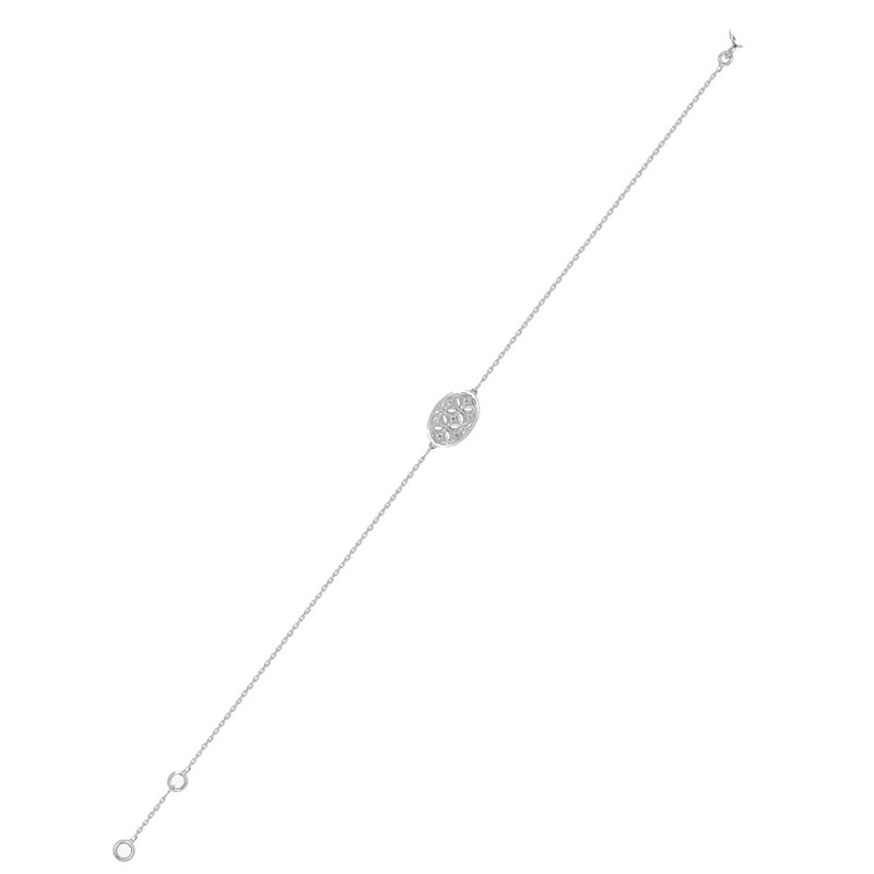 Bracelet Femme - Or 18 Carats - Diamant 0,06 Carats - Longueur : 18 cm - vue 2