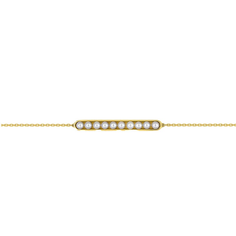 Bracelet Femme - perle - Or 18 Carats - Longueur : 18 cm