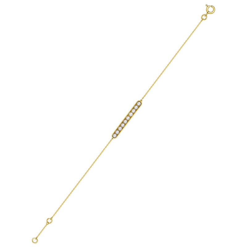 Bracelet Femme - perle - Or 18 Carats - Longueur : 18 cm - vue 2
