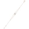 Bracelet Femme - Or 18 Carats - Diamant 0,08 Carats - Longueur : 18 cm - vue V2