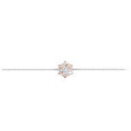 Bracelet Femme - Or 18 Carats - Diamant 0,05 Carats - Longueur : 18 cm