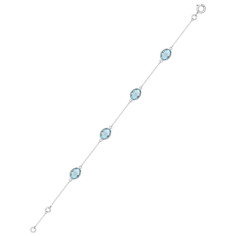 Bracelet Femme - topaze - Or 18 Carats - Longueur : 18 cm - vue 2
