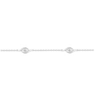 Bracelet Femme - Oxyde de zirconium - Or 18 Carats - Longueur : 18 cm