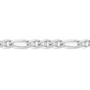 Bracelet homme 18 cm - Gourmette marine - Or blanc 18 Carats - Largeur 3 mm - vue V2
