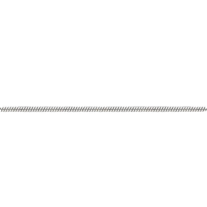 Bracelet femme 18 cm - Maille Serpentine ronde - Or  blanc 18 Carats - Largeur 0.8 mm - vue 2