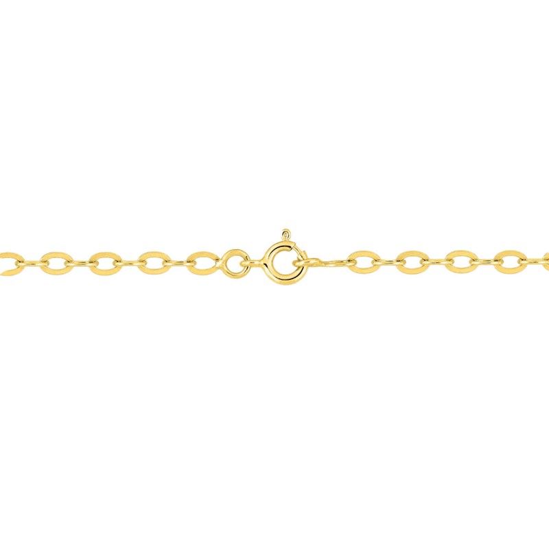 Bracelet femme 18 cm - Forçat miroir - Or 18 Carats - vue 4
