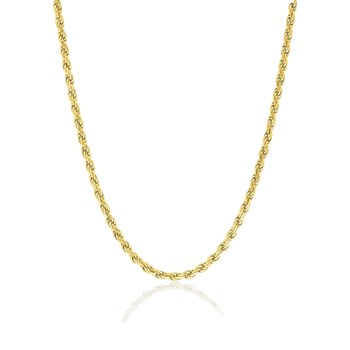 Bracelet femme 18 cm - Largeur 1.6 mm - Maille corde - Or 18 Carats