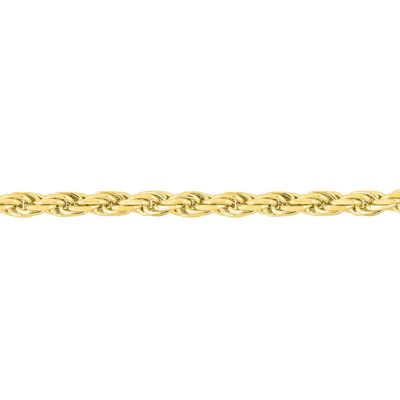 Bracelet femme 18 cm - Largeur 1.6 mm - Maille corde - Or 18 Carats - vue 2