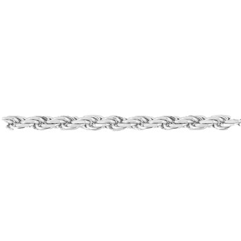 Bracelet femme - Maille corde - Or blanc 18 Carats - Largeur 1.6 mm