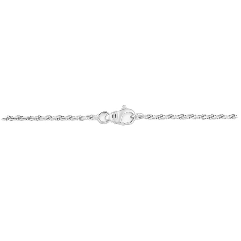 Bracelet femme - Maille corde - Or blanc 18 Carats - Largeur 1.6 mm - vue 4