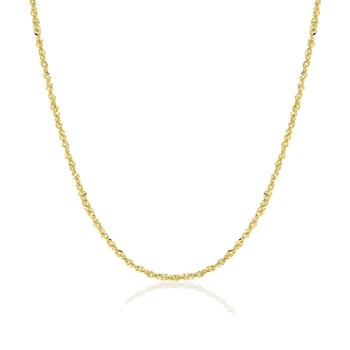 Damesketting - Singapore schakel - 18 karaat goud - lengte 45 cm - breedte 1,7 mm