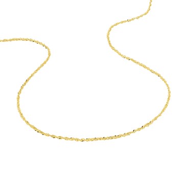 Damesketting - Singapore schakel - 18 karaat goud - lengte 45 cm - breedte 1,7 mm