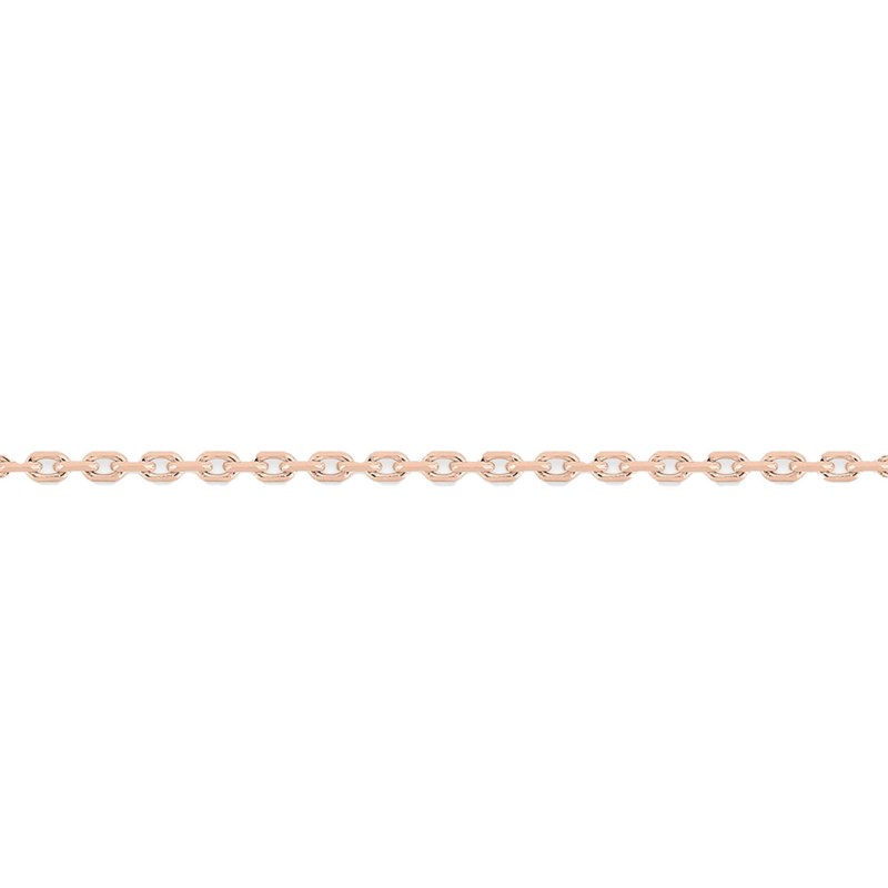 Chaîne femme 40 cm - Forçat diamanté - Or rose 18 Carats - Largeur 0.97 mm - vue 2