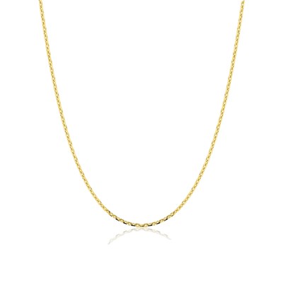 Bracelet Chaîne Forçat Diamantée Dolly-Bijoux - 18 Cm, Plaqué Or 18K 5 Microns